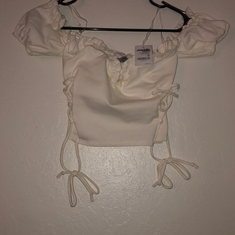 Off the shoulder crop top